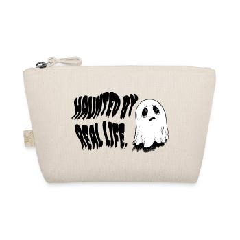 Haunted by Real Life | Sad Ghost Design - Bio-Täschchen - Natur - Vorne