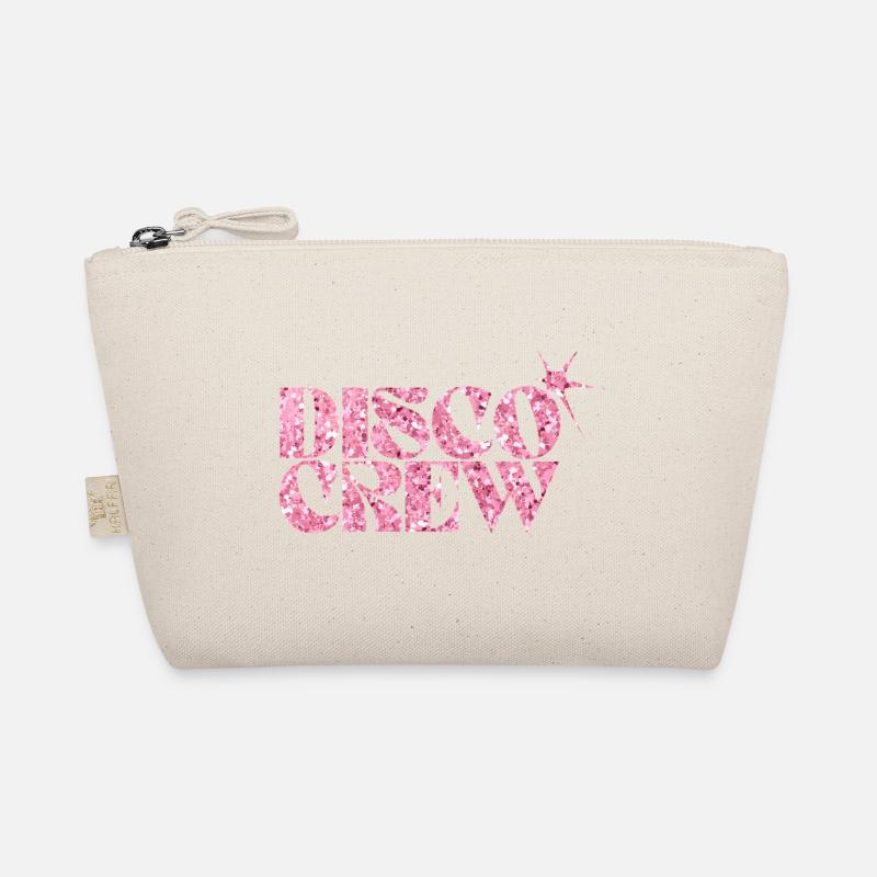 Disco Crew Pink Glitter Logo Organic Pouch