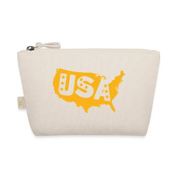 USA Map Emblem with Stars - Organic Pouch - nature - Front