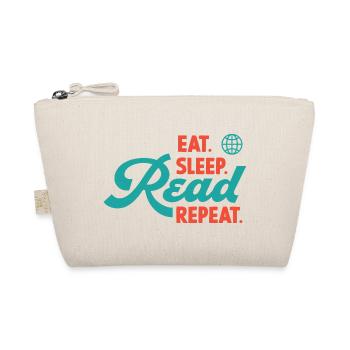 Eat Sleep Read Repeat - Organic Pouch - nature - Front