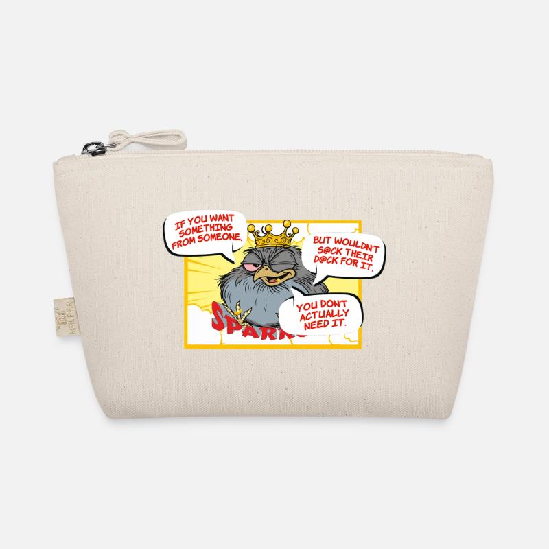 Royal crow with spark slogan Organic Pouch