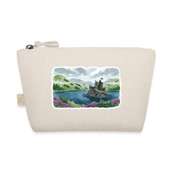 Scottish Highlands Eilean Donan Castle Loch Art - Organic Pouch - nature - Front
