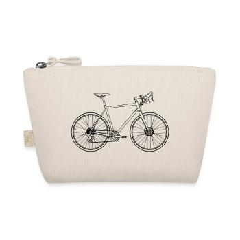 Road Bike Minimal Art Retro – Pure Speed - Organic Pouch - nature - Front