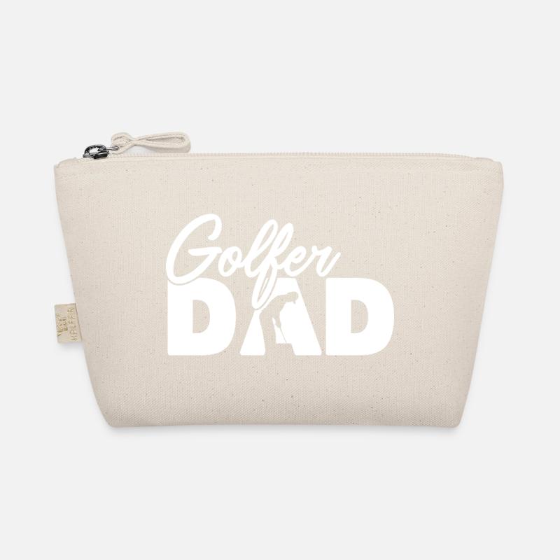 Golfer Dad Vintage Silhouette Golfing Father Organic Pouch