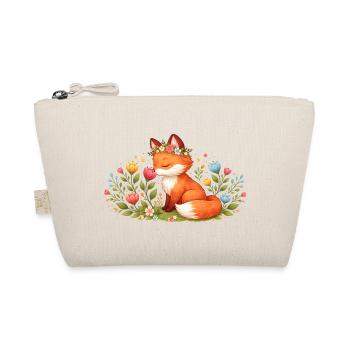 Un joli renard de printemps avec une couronne de fleurs - Trousse biologique - nature - Devant