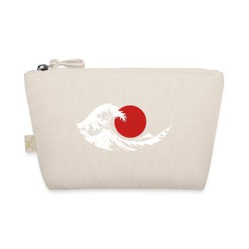 Great Wave Red Sun Japanese Aesthetic - Organic Pouch - nature - Front