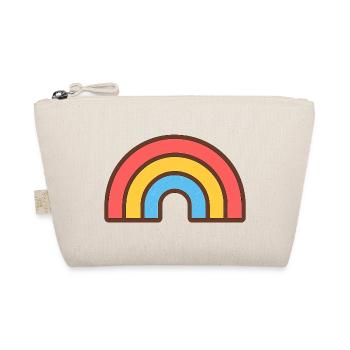 Bright retro rainbow - Organic Pouch - nature - Front