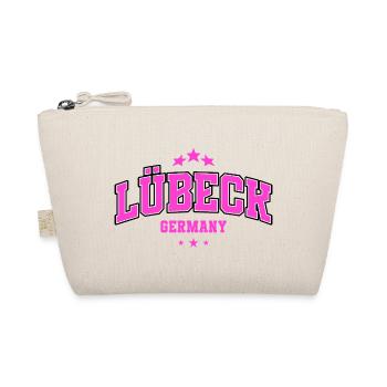 Lübeck Pink City Logo - Organic Pouch - nature - Front