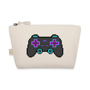 Pixel Game Controller Retro 8 Bit Shirt Sticker - Bio-Täschchen - Natur - Vorne