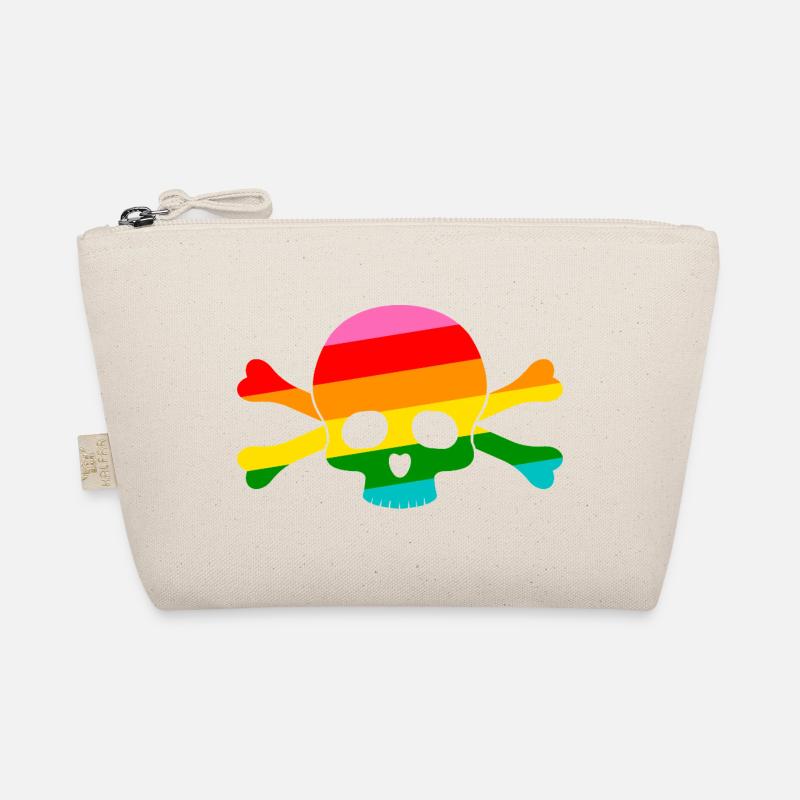 Rainbow Skull Organic Pouch