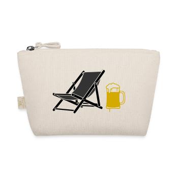 Beach Chair Beer Colored Vector - Organic Pouch - nature - Front