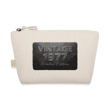 Vintage 1977 Limited Edition Birthday Retro - Organic Pouch - nature - Front
