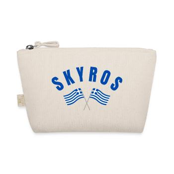 Skyros Greek Crossed Flags - Organic Pouch - nature - Front