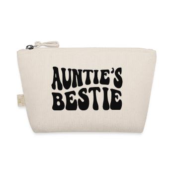 Auntie's Bestie, süße Patenkind Geschenkidee  - Bio-Täschchen - Natur - Vorne
