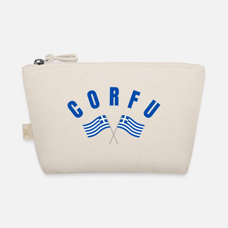 Corfou avec drapeaux grecs croisés Trousse biologique