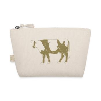Cow Silhouette Farm Grunge Style - Organic Pouch - nature - Front