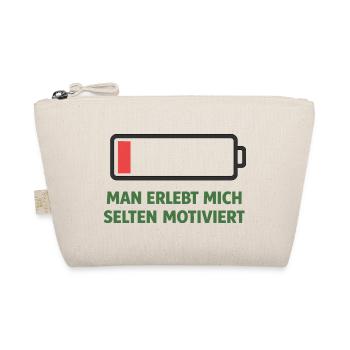 Batterie leer Motivation rar - Bio-Täschchen - Natur - Vorne