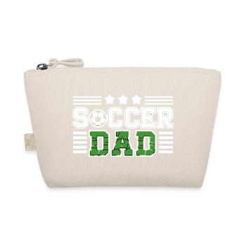 Soccer Father Pride Design With Ball Motif - Organic Pouch - nature - Front