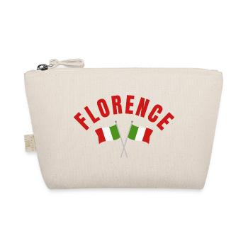 Florence Italian Flagcrest Emblem - Organic Pouch - nature - Front