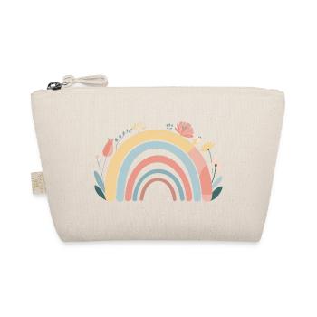 Rainbow Bohemian Floral - Retro Pastel Shades - Organic Pouch - nature - Front