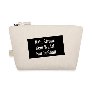 Nur Fußball – Lustige Watchparty - Bio-Täschchen - Natur - Vorne