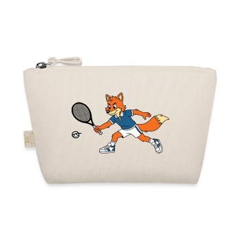 Fox Jannik Maskottchen spielt Tennis - Bio-Täschchen - Natur - Vorne