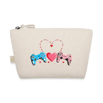 Retro Heart Valentine's Day Design Love - Organic Pouch - nature - Front