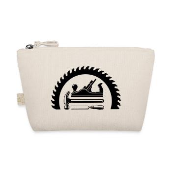 Carpenter Planer Saw Blade Tool Motif - Organic Pouch - nature - Front
