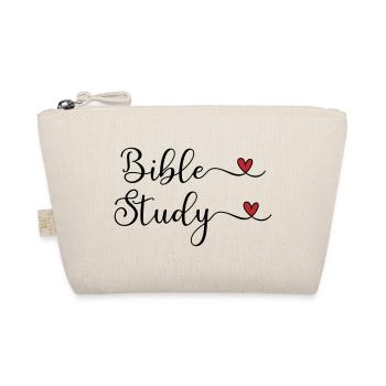 Bible Study Heart Design - Organic Pouch - nature - Front