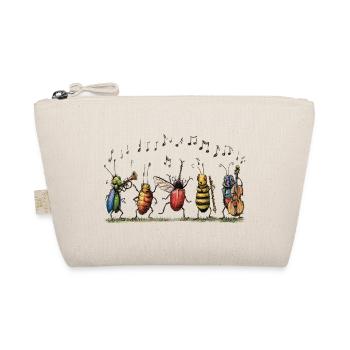 Bug Band – Funny Insect Rock Band Graphic - Organic Pouch - nature - Front