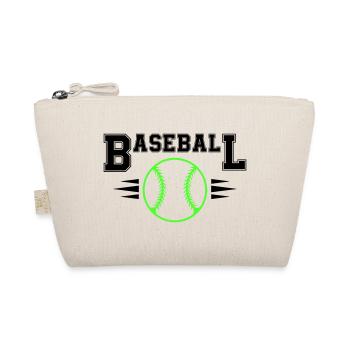 Neon Baseballball mit Leuchtstichen - Bio-Täschchen - Natur - Vorne