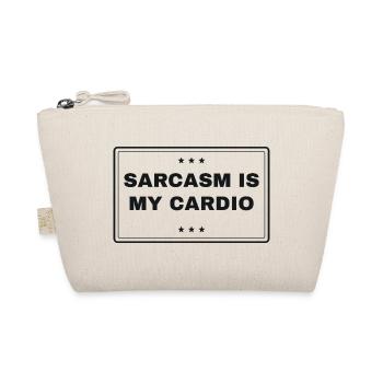 Sarcasm Is My Cardio - Fitness Saying - Organic Pouch - nature - Front