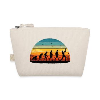 Funny Cricket Evolution Gift for Cricketer - Organic Pouch - nature - Front