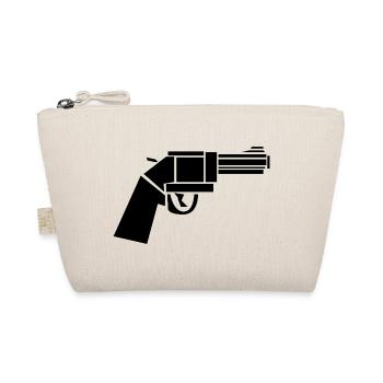 Vintage Revolver – Western Illustration - Organic Pouch - nature - Front