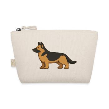 German Shepherd Illustration in Brown and Black - Organic Pouch - nature - Front