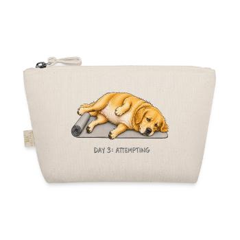 Golden Retriever Yoga Dog Day 3 Attempting - Organic Pouch - nature - Front