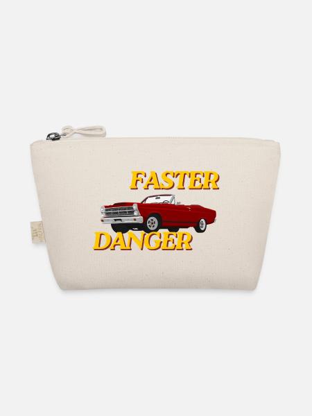 Faster Danger – Retro Muscle Car Vintage Cabrio. - Bio-Täschchen - Natur