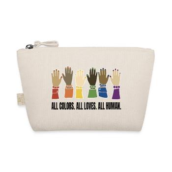 ALL COLORS. ALL LOVES. ALL HUMAN. - Bio-Täschchen - Natur - Vorne