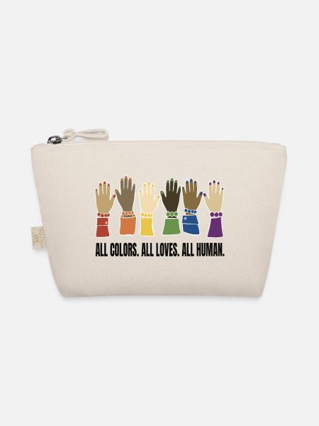 ALL COLORS. ALL LOVES. ALL HUMAN. - Bio-Täschchen - Natur