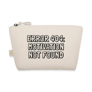 Fehler 404: Motivation nicht gefunden – Sarkastisches Zitat - Bio-Täschchen - Natur - Vorne