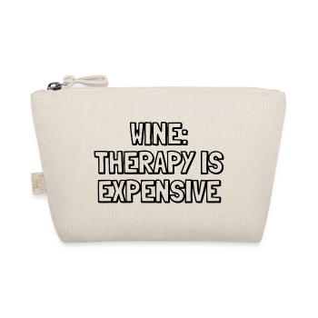 Wein: Therapie ist teuer – Sarkastisches Zitat - Bio-Täschchen - Natur - Vorne