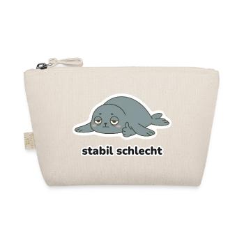 stabil schlecht – Robbe Meme - Bio-Täschchen - Natur - Vorne