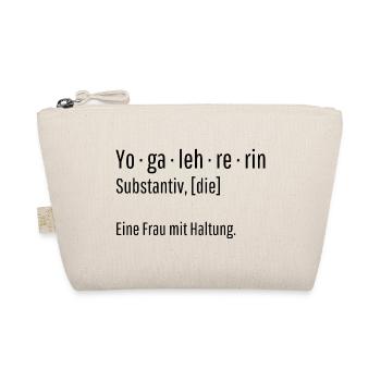 Yogalehrerin Substantiv Definition Yoga Geschenk - Bio-Täschchen - Natur - Vorne