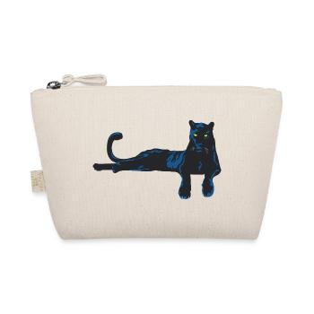 Panter mit blauen Akzenten - Bio-Täschchen - Natur - Vorne