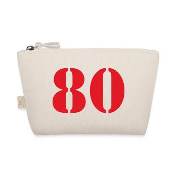 80. 80 JAHRE. 80. JUBILÄUM. 80-JAHRES-JUBILÄUM. - Bio-Täschchen - Natur - Vorne