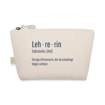Lehrerin Substantiv Influencerin Lustig Geschenk - Bio-Täschchen - Natur - Vorne