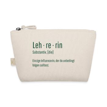 Lehrerin Substantiv Influencerin Lustig Geschenk - Bio-Täschchen - Natur - Vorne