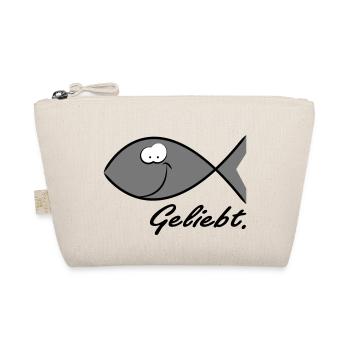 Happy Ichthys - Christliches Symbol Fisch - Bio-Täschchen - Natur - Vorne