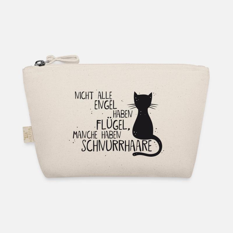 KATZE = ENGEL - Bio-Täschchen - Natur