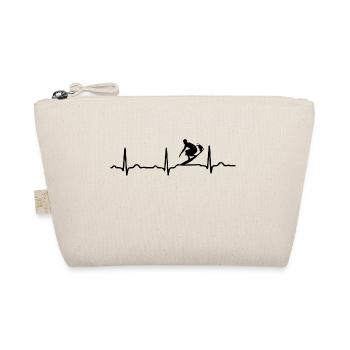 ECG HEARTBEAT SURF - Organic Pouch - nature - Front